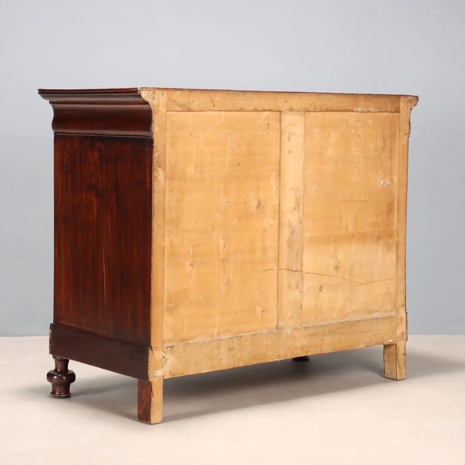 Luigi Filippo Walnut Poplar Chest, 19th Century