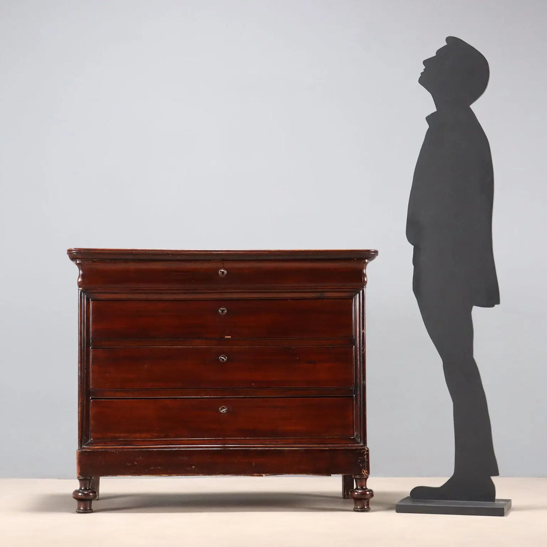Luigi Filippo Walnut Poplar Chest, 19th Century