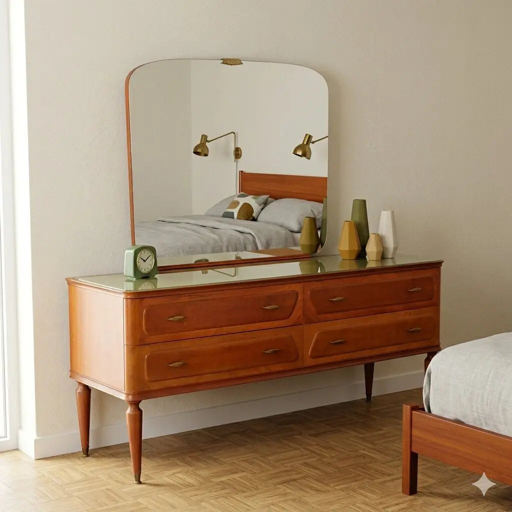 Vintage Chest of Drawers Mahogany Veneer Design 1950s-1960s | Modernism | Furnitures