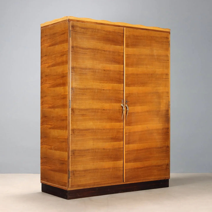 Vintage Wardrobe Walnut Veneer Wood Design Italy 1940s | Modernism | Furnitures