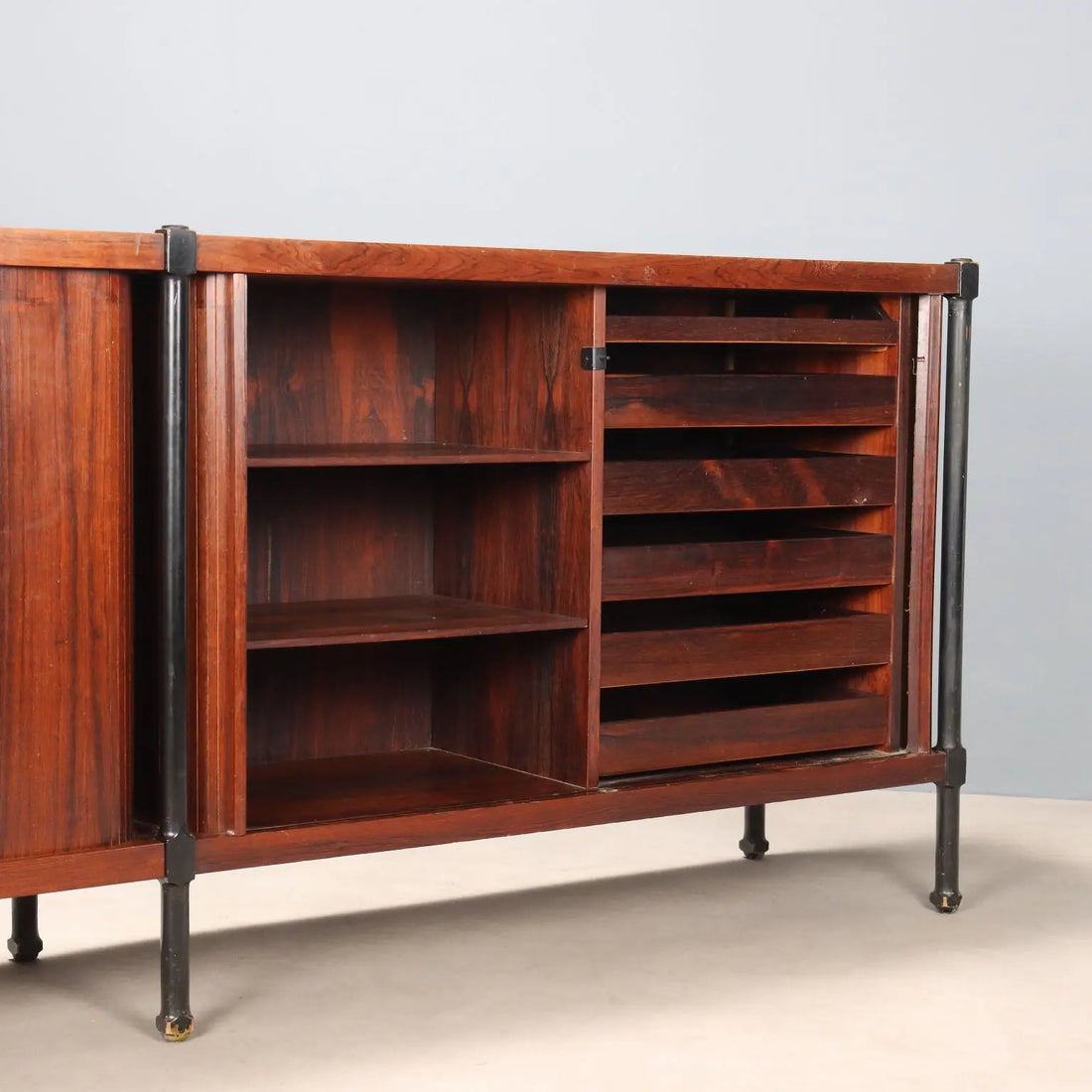 Vintage Cupboard Exotic Wood Veneer Design Italy 1960s | Modernism | Furnitures