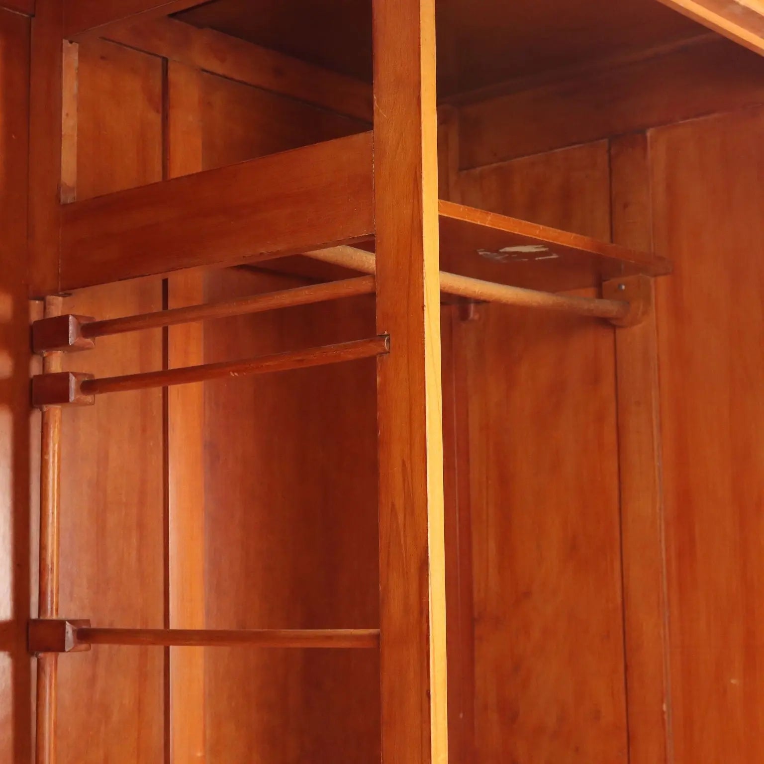 Vintage Wardrobe Gorgone Naples Cherry Veneer Italy 1940s