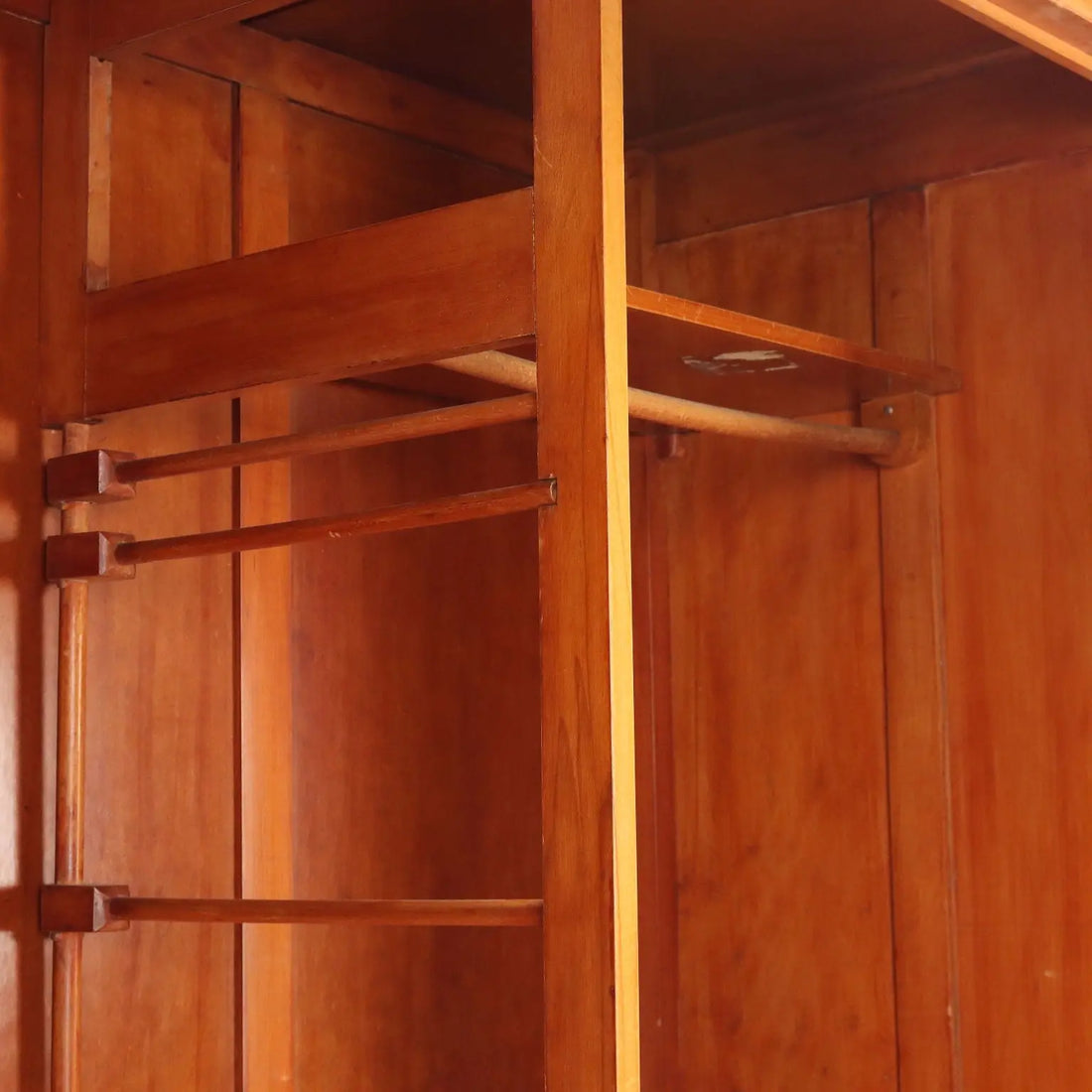 Vintage Wardrobe Gorgone Naples Cherry Veneer Italy 1940s