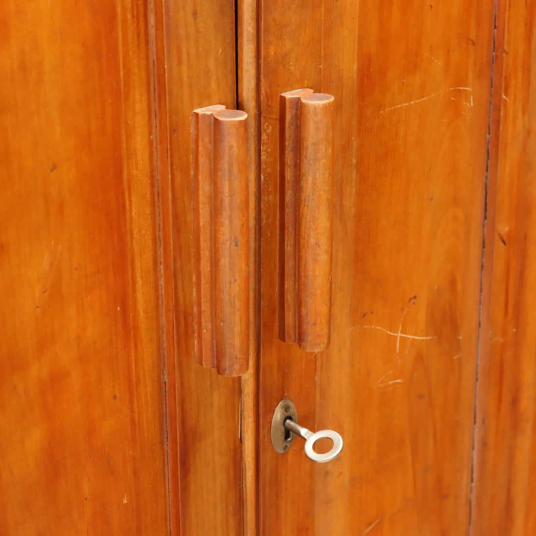 Vintage Wardrobe Gorgone Naples Cherry Veneer Italy 1940s
