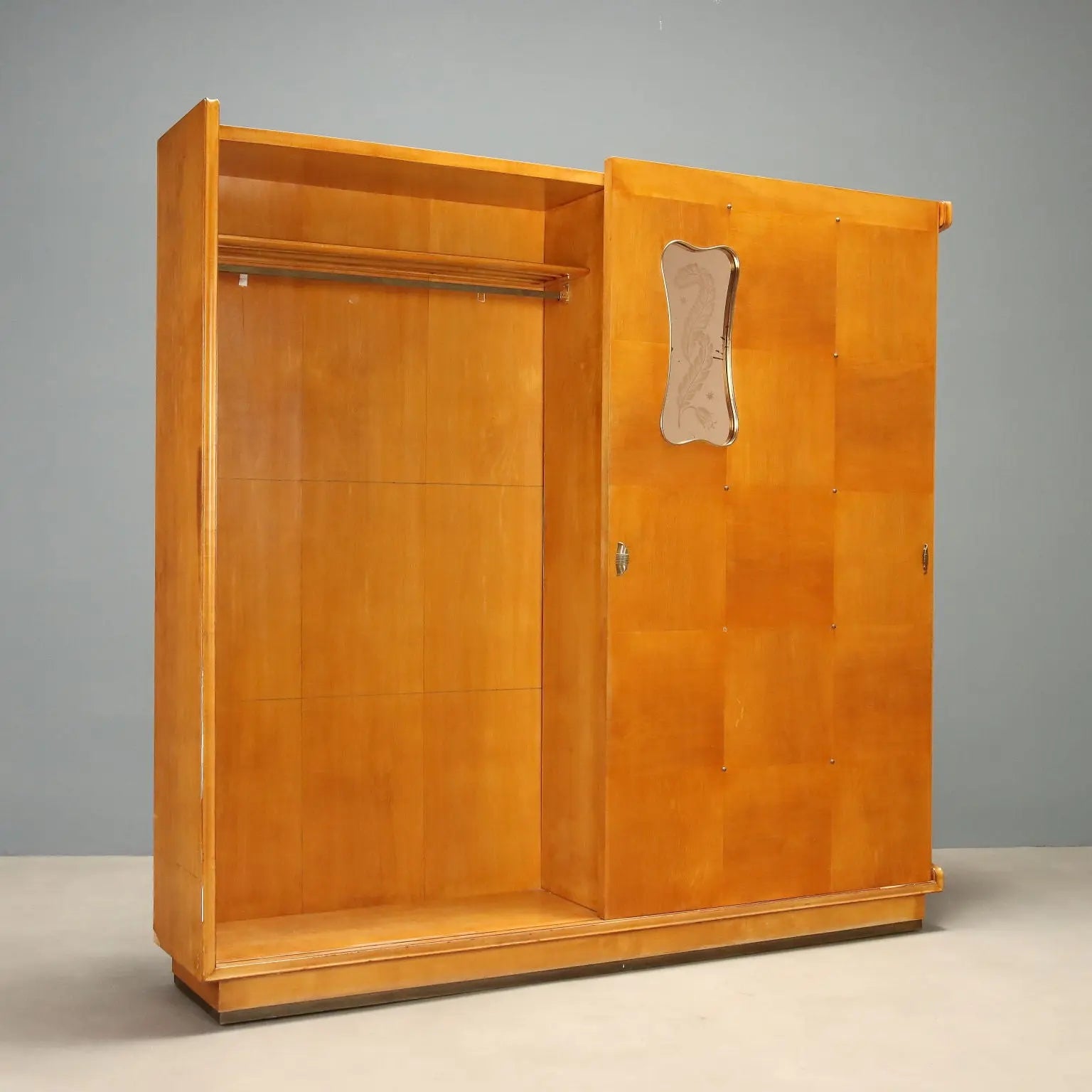 1950s Entryway Cabinet with Glass Console