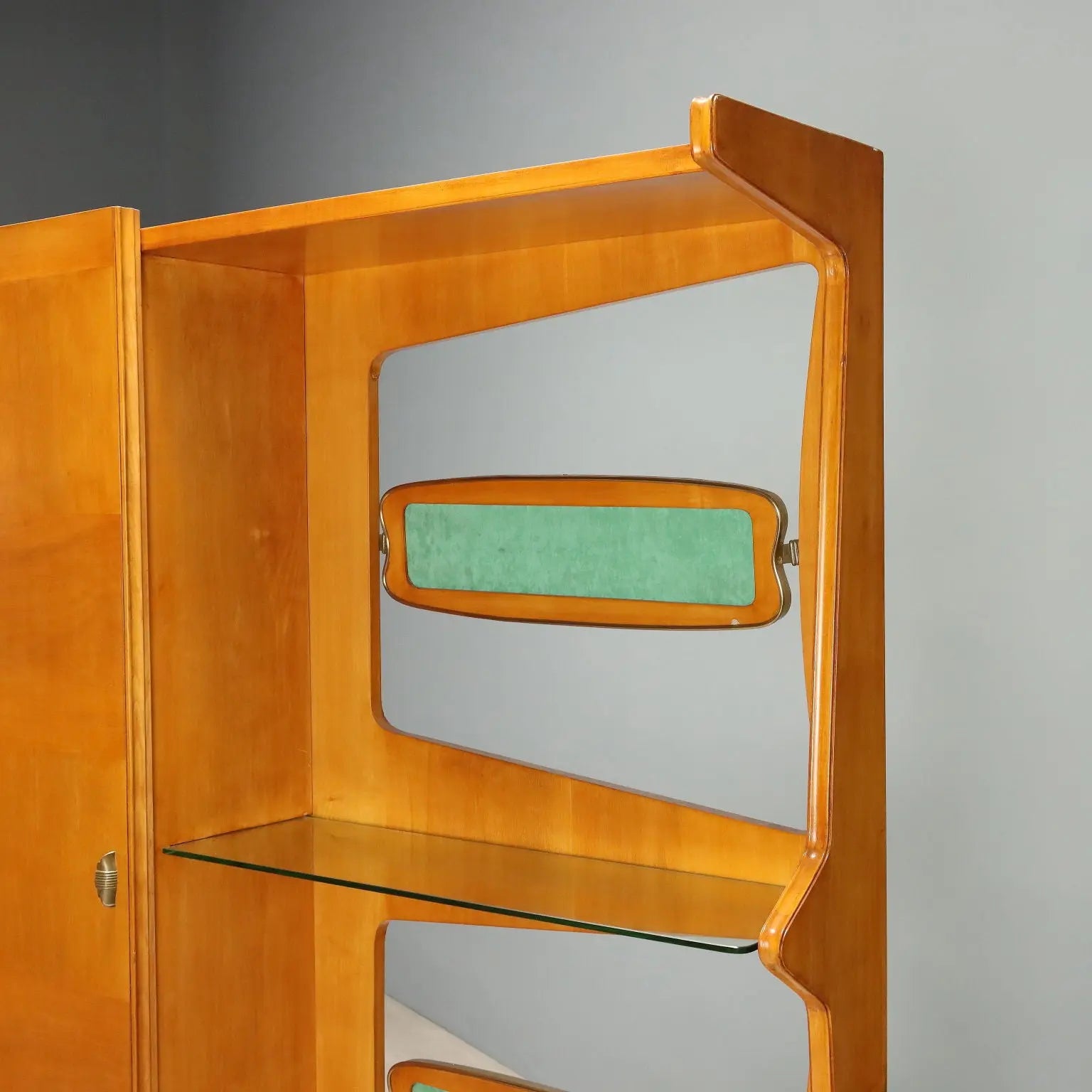 1950s Entryway Cabinet with Glass Console