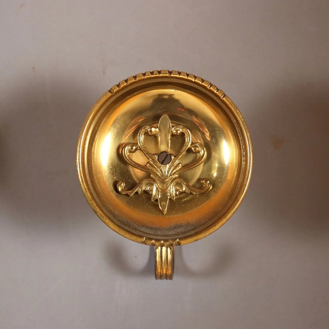 Vintage Entrance Furnishing Beech Brass Design Italy 1950s-1960s