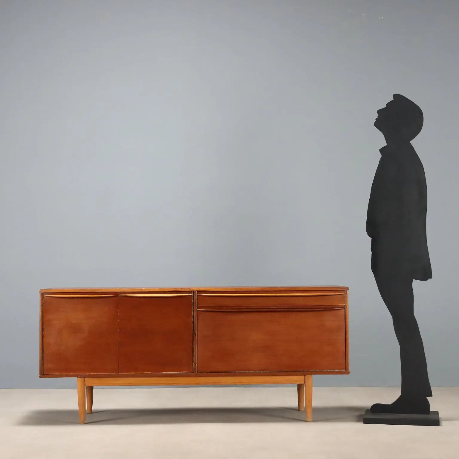 Vintage Sideboard Teak Veneer Design Northern Europe 1960s