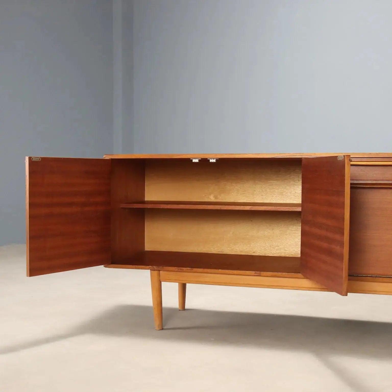 Vintage Sideboard Teak Veneer Design Northern Europe 1960s