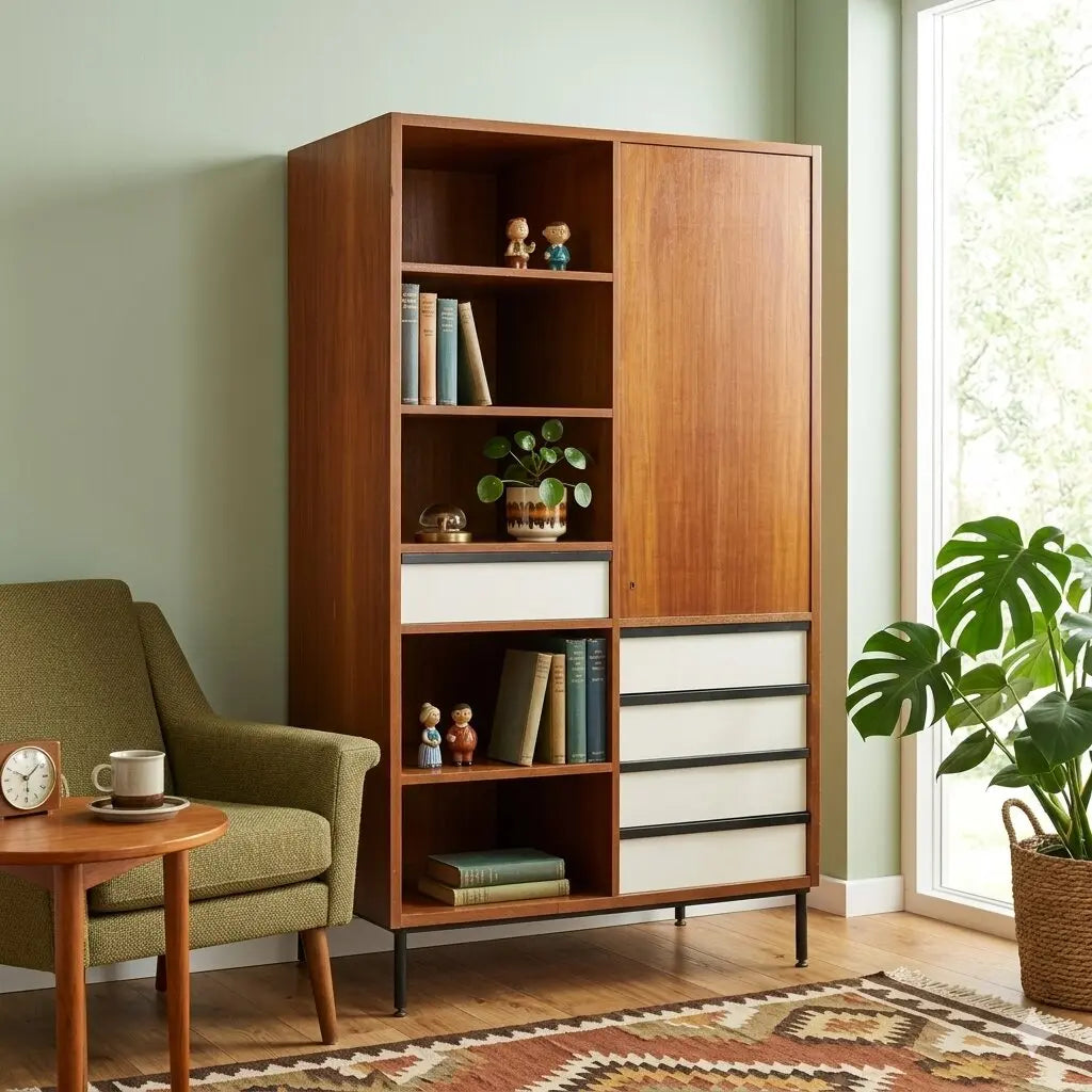 Vintage Cabinet Mahogany Veneer Design Italy 1960s | Modernism | Furnitures