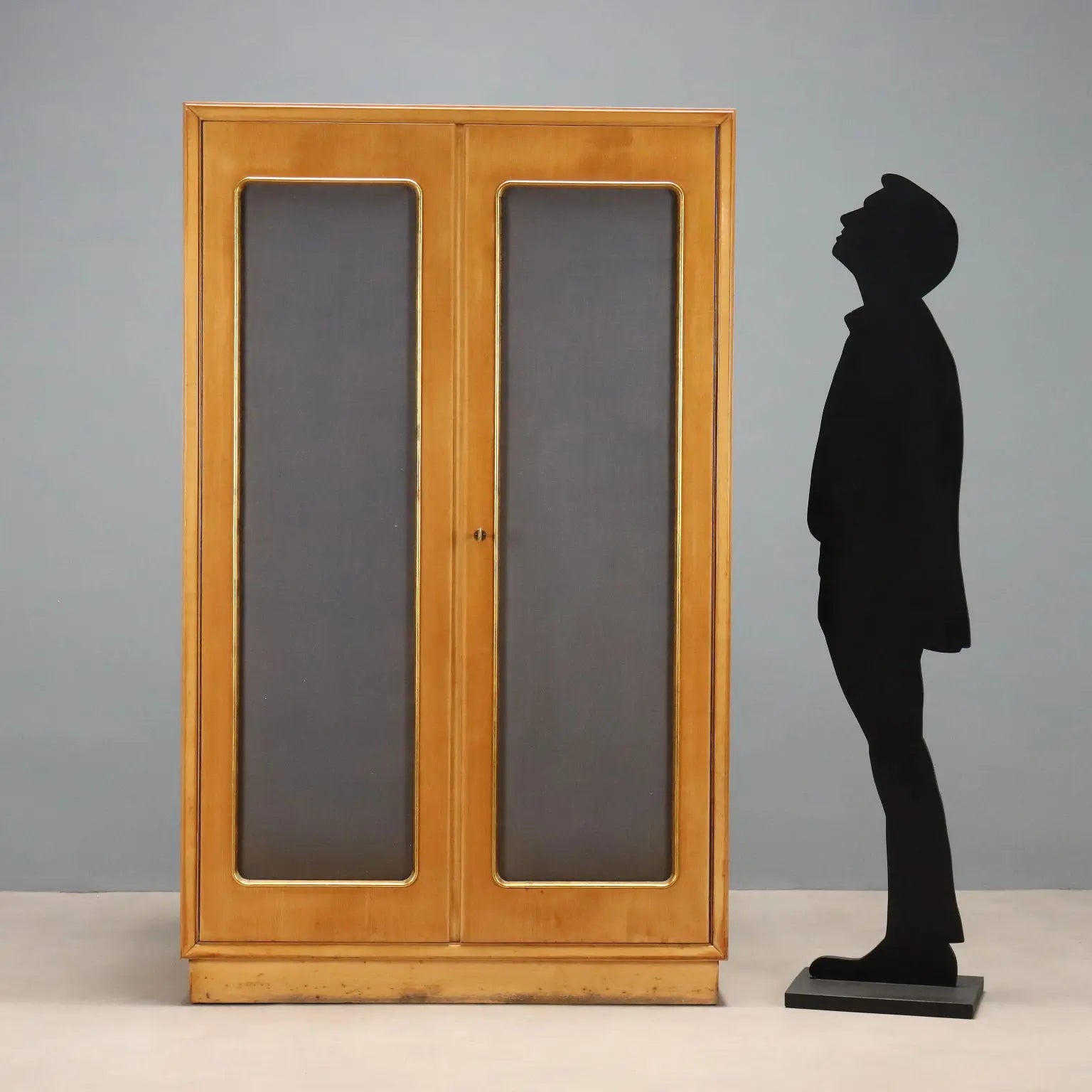 Vintage Wardrobe Maple Veneer Design Italy 1950s