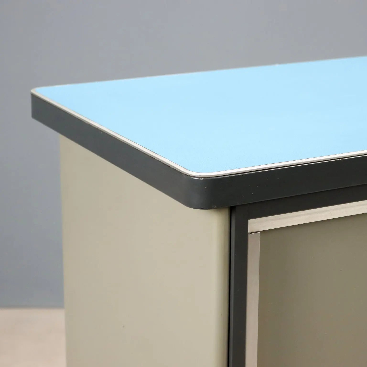 Vintage Cabinet Lacquered Metal Design Italy 1960s