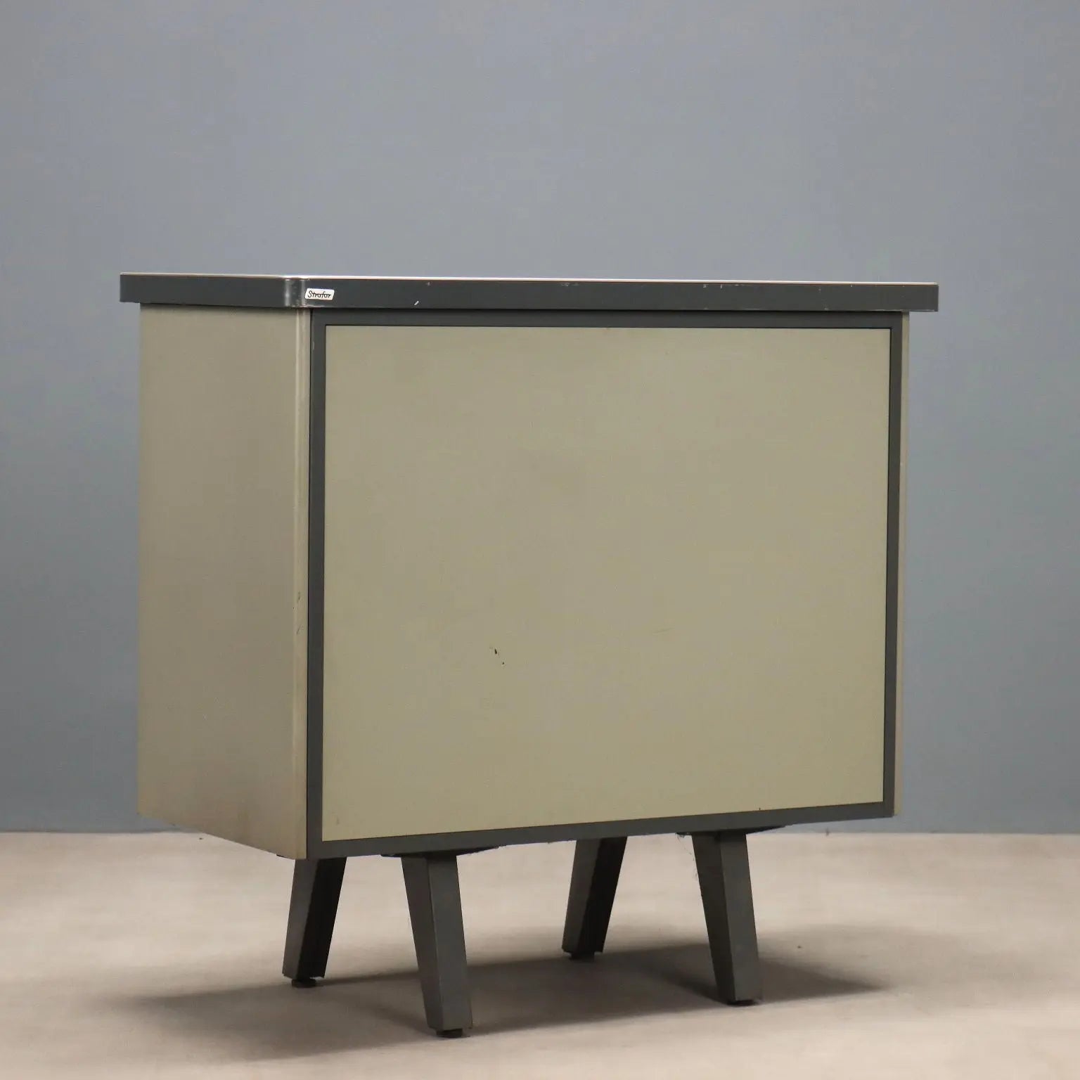 Vintage Cabinet Lacquered Metal Design Italy 1960s