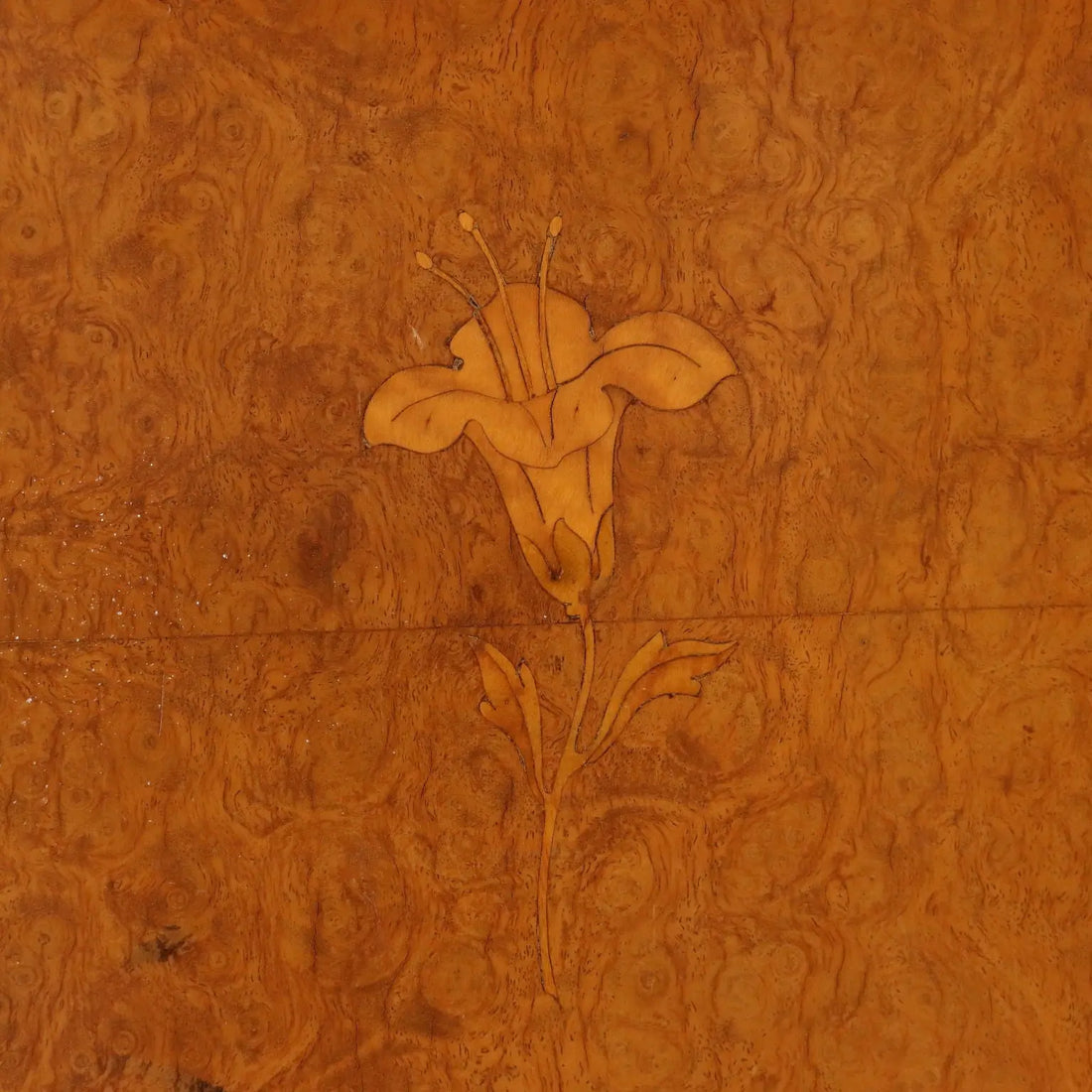 Vintage Cupboard Walnut Veneer Burl Design Italy 1950s