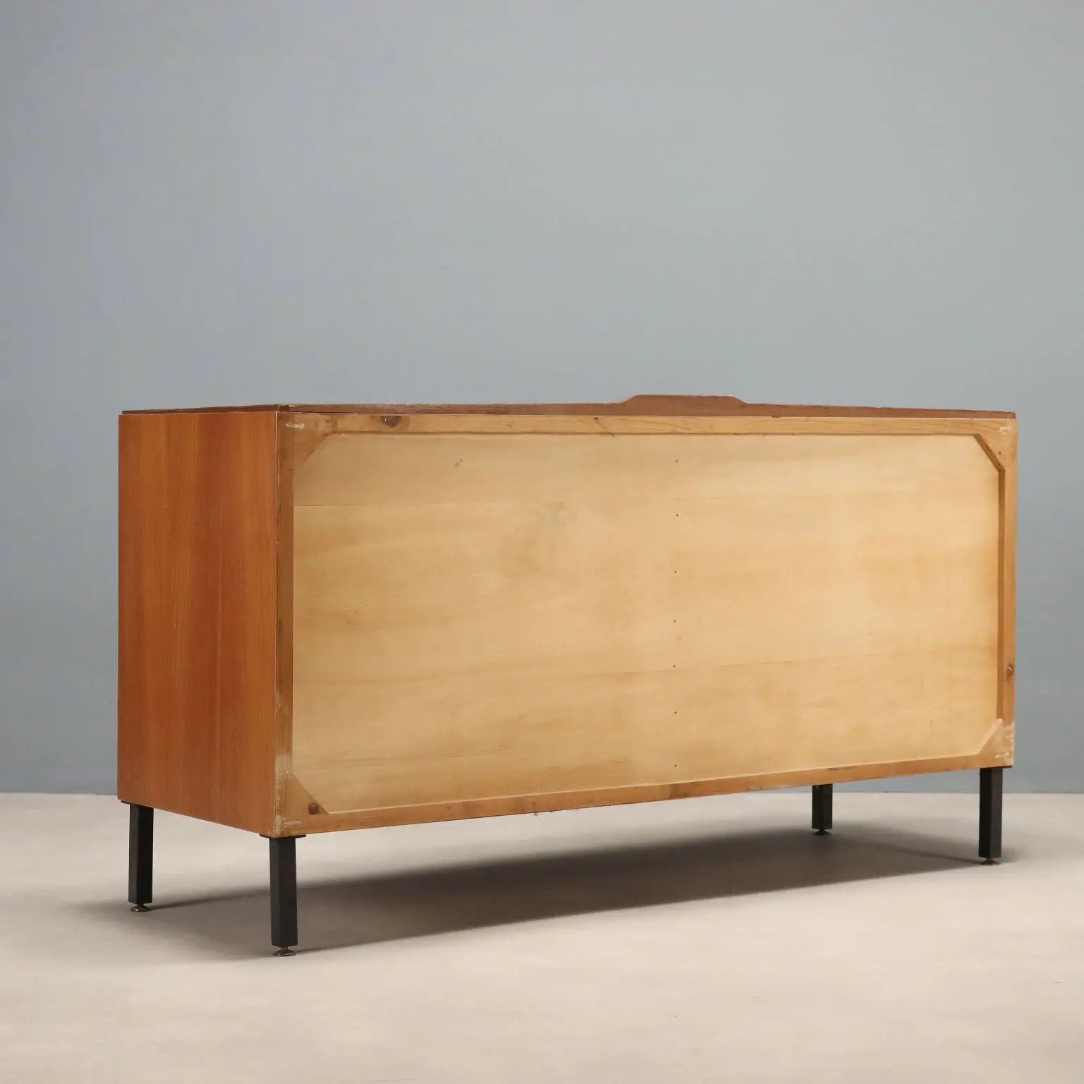 Vintage Chest of Drawers Mahogany Veneer Glass Design 1960s