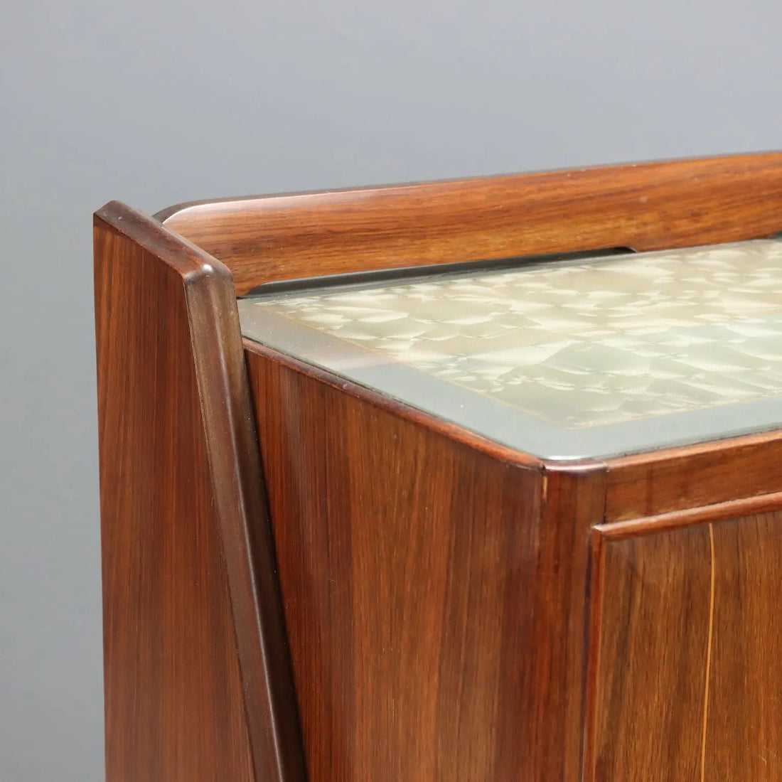 Vintage Cupboard Exotic Wood Veneer Design 1950s-1960s