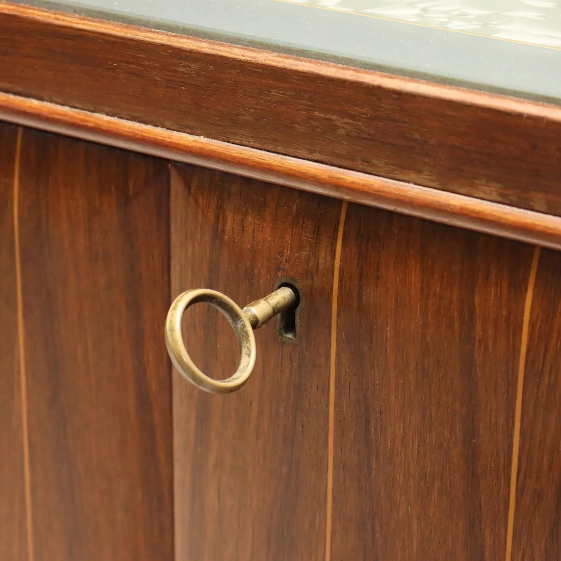 Vintage Cupboard Exotic Wood Veneer Design 1950s-1960s