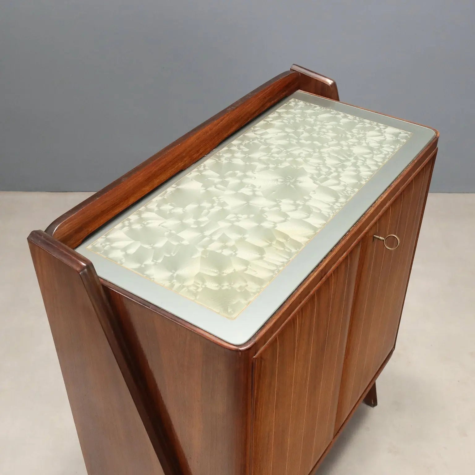 Vintage Cupboard Exotic Wood Veneer Design 1950s-1960s