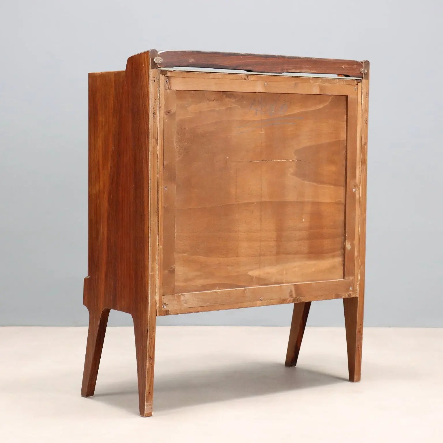 Vintage Cupboard Exotic Wood Veneer Design 1950s-1960s