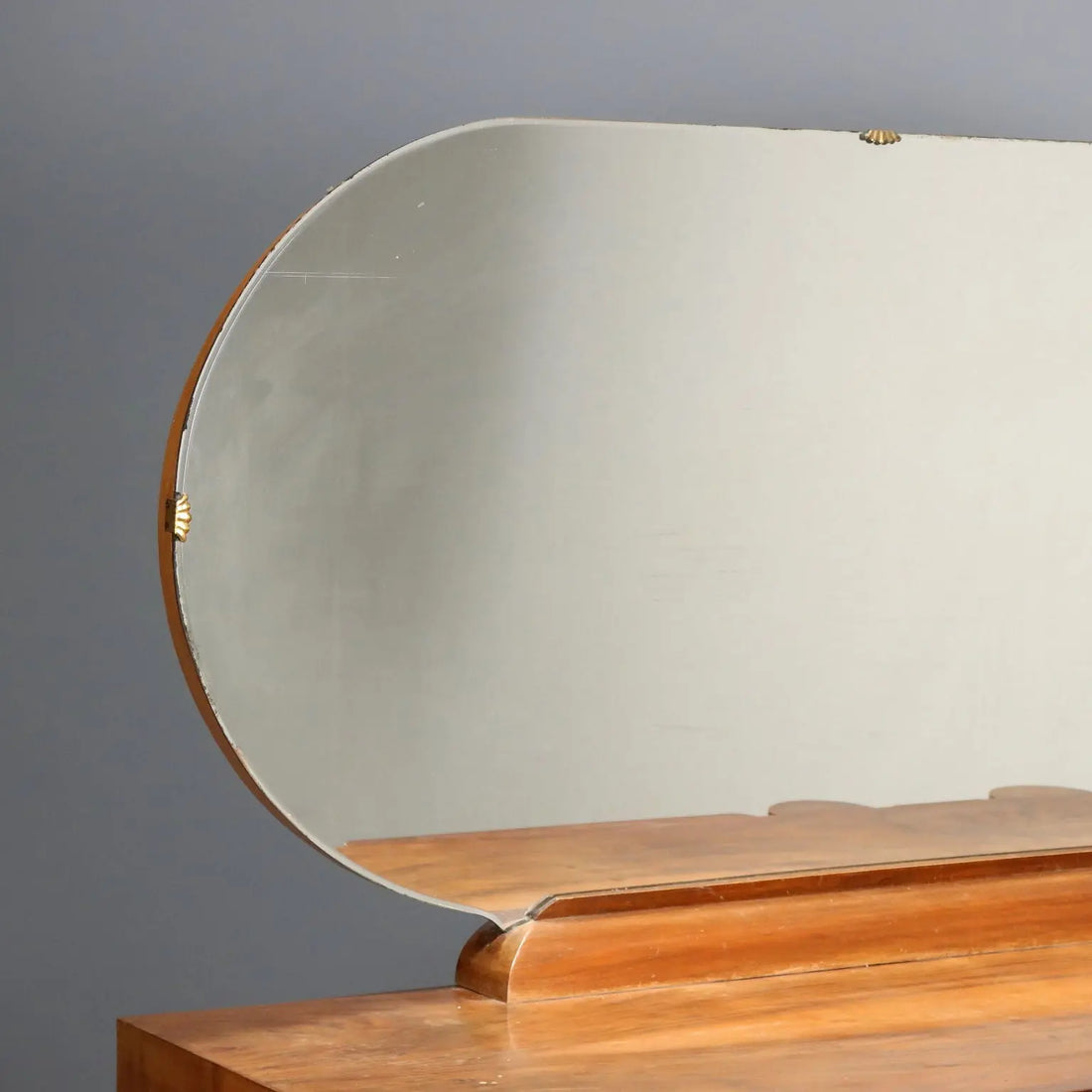 Vintage Chest of Drawers Art Deco Walnut Veneer Glass 1920s-1930s