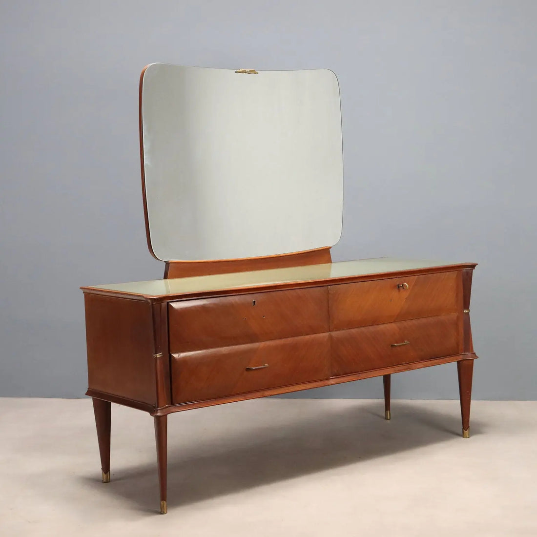Vintage Chest of Drawers Mahogany Veneer Design 1950s-60s