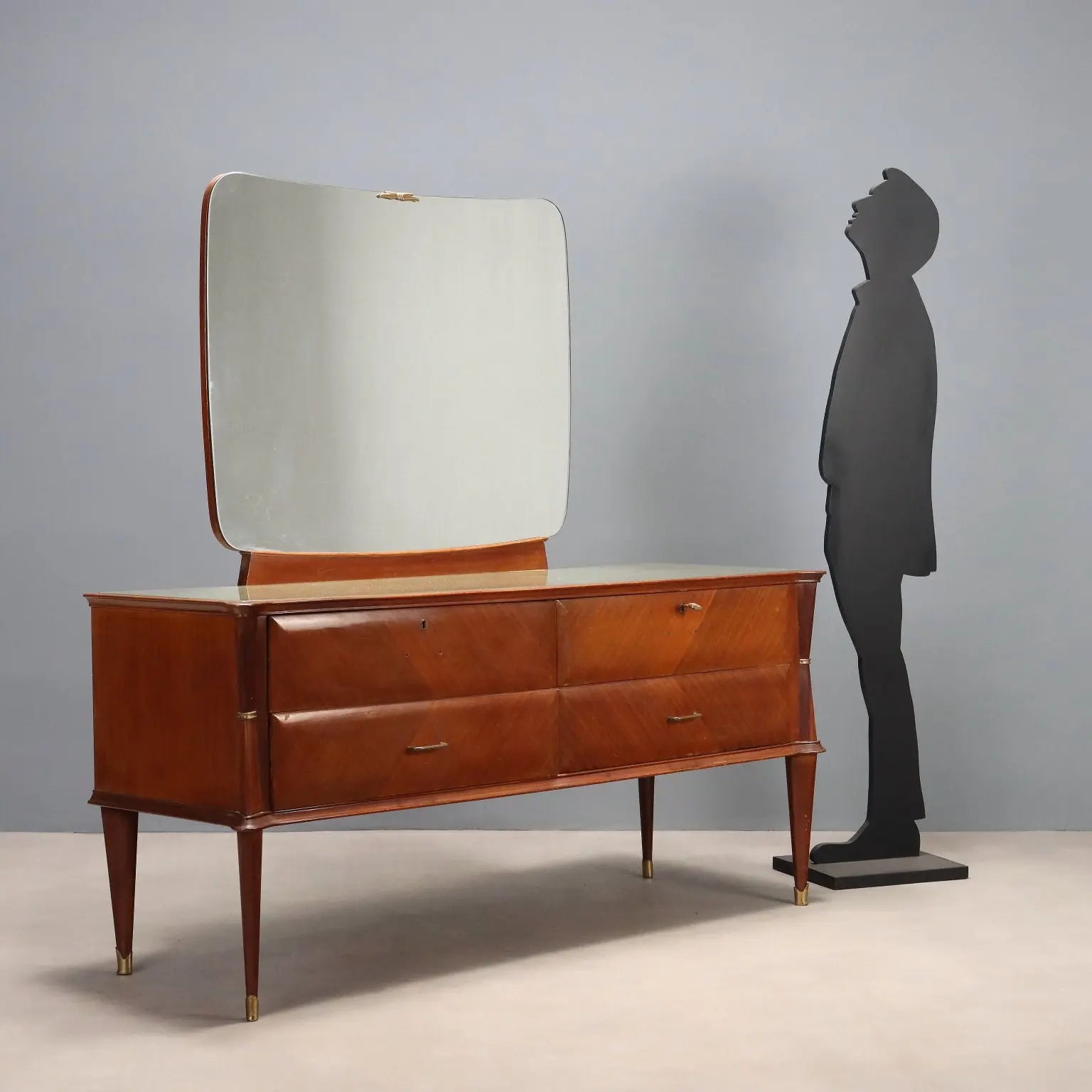 Vintage Chest of Drawers Mahogany Veneer Design 1950s-60s