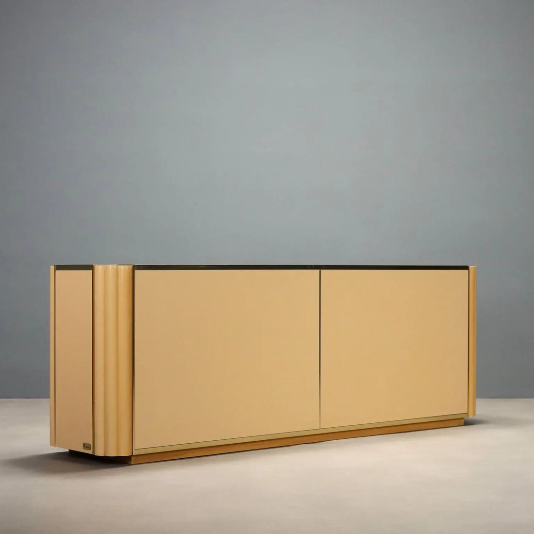 Vintage Sideboard Alain Delon for Mario Sabot Lacquered Wood 1970s
