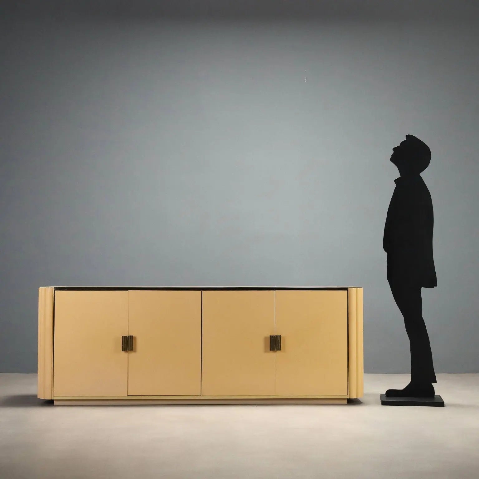 Vintage Sideboard Alain Delon for Mario Sabot Lacquered Wood 1970s