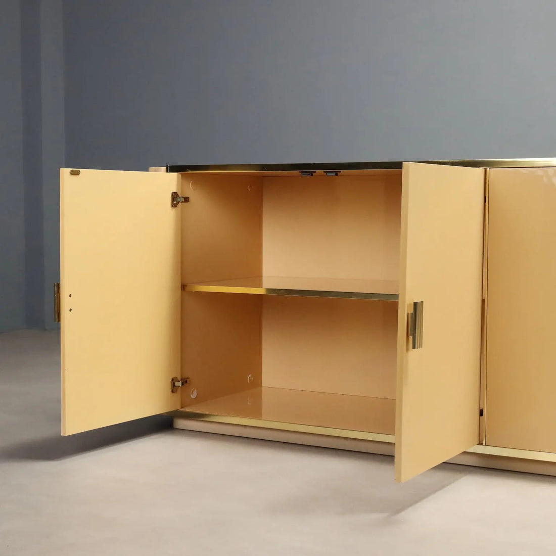 Vintage Sideboard Alain Delon for Mario Sabot Lacquered Wood 1970s