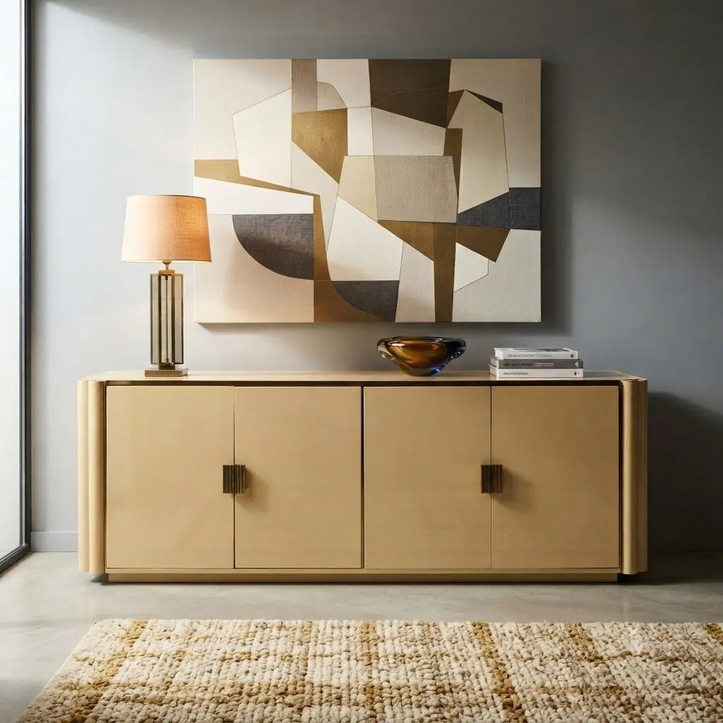 Vintage Sideboard Alain Delon for Mario Sabot Lacquered Wood 1970s