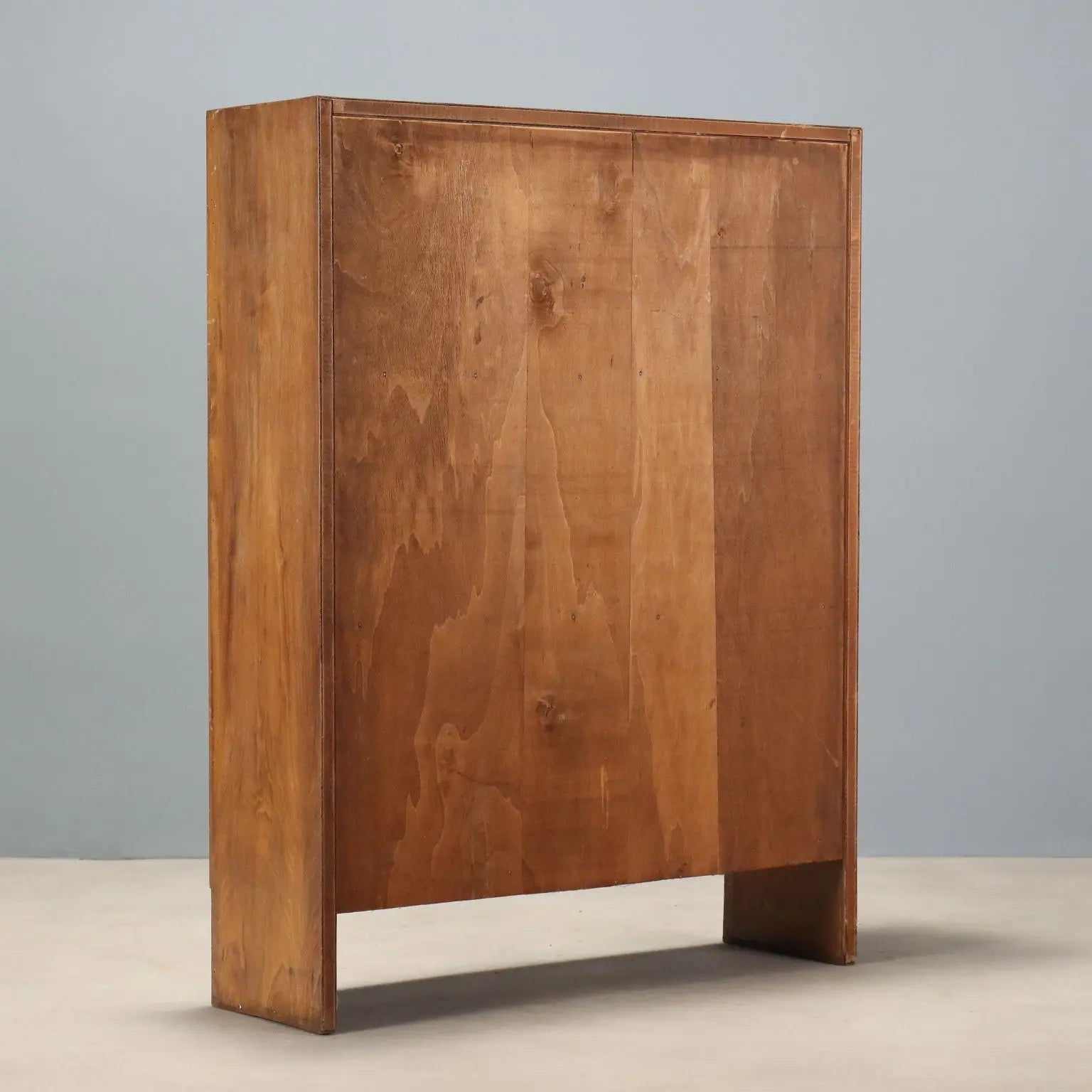 Vintage Display Cabinet Walnut Glass Design Italy 1950s