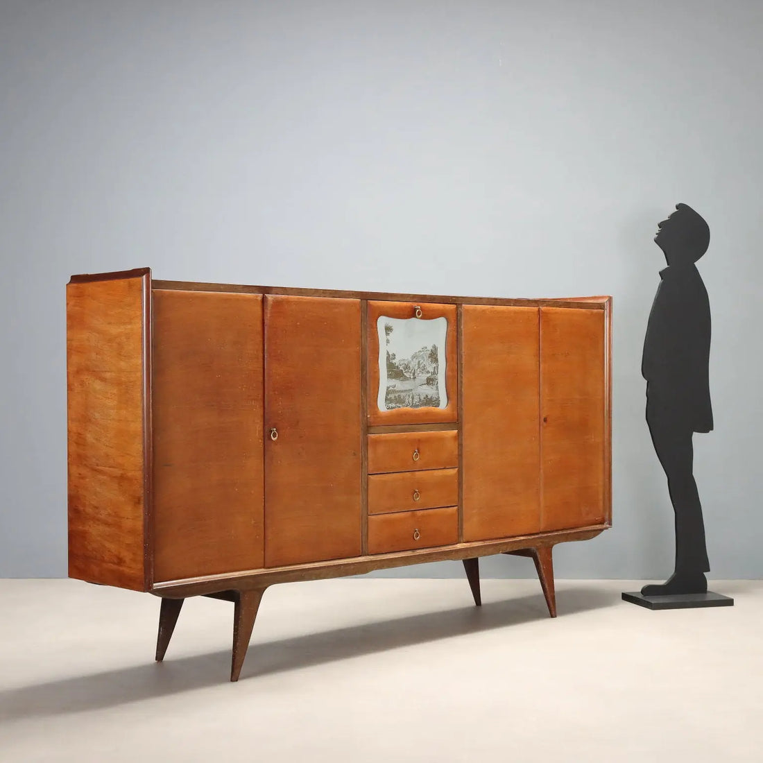 Vintage Cupboard Mahogany with Bar Compartment Design 1950s-60s