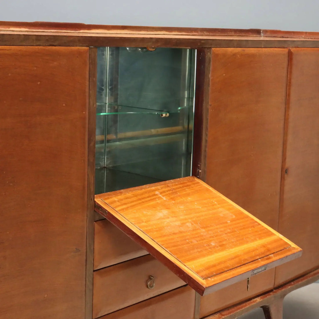 Vintage Cupboard Mahogany with Bar Compartment Design 1950s-60s