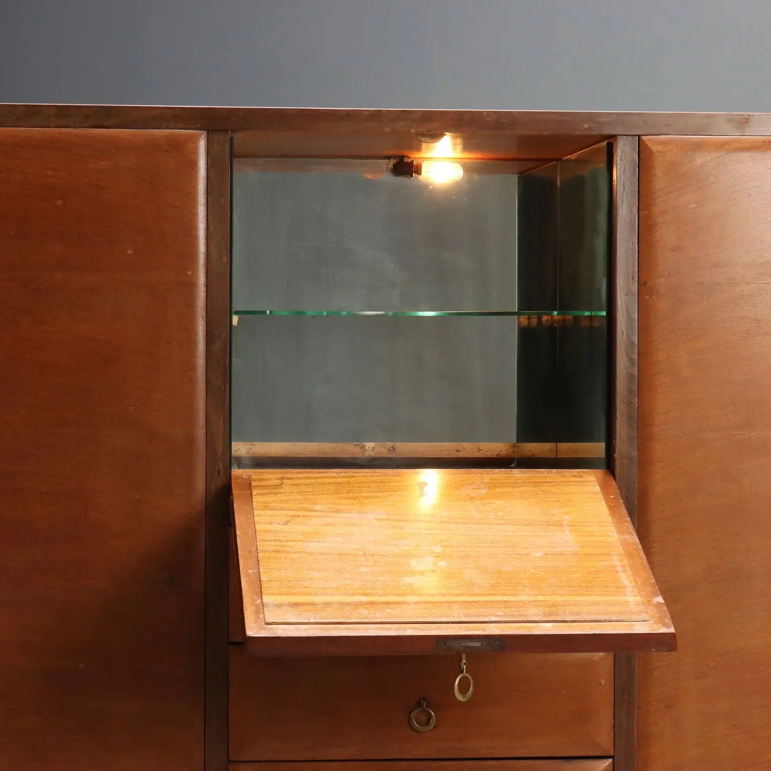 Vintage Cupboard Mahogany with Bar Compartment Design 1950s-60s
