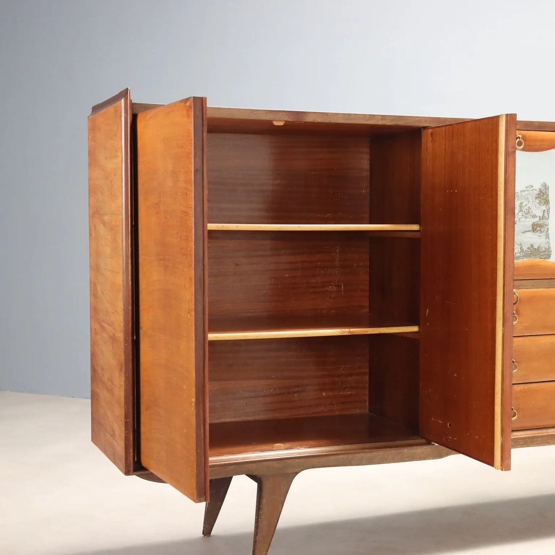 Vintage Cupboard Mahogany with Bar Compartment Design 1950s-60s
