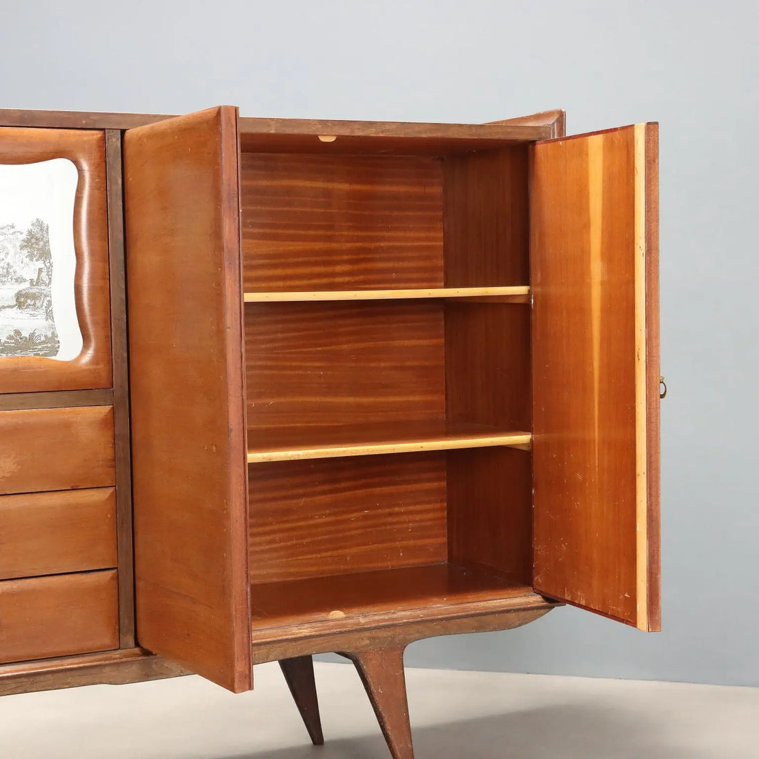 Vintage Cupboard Mahogany with Bar Compartment Design 1950s-60s
