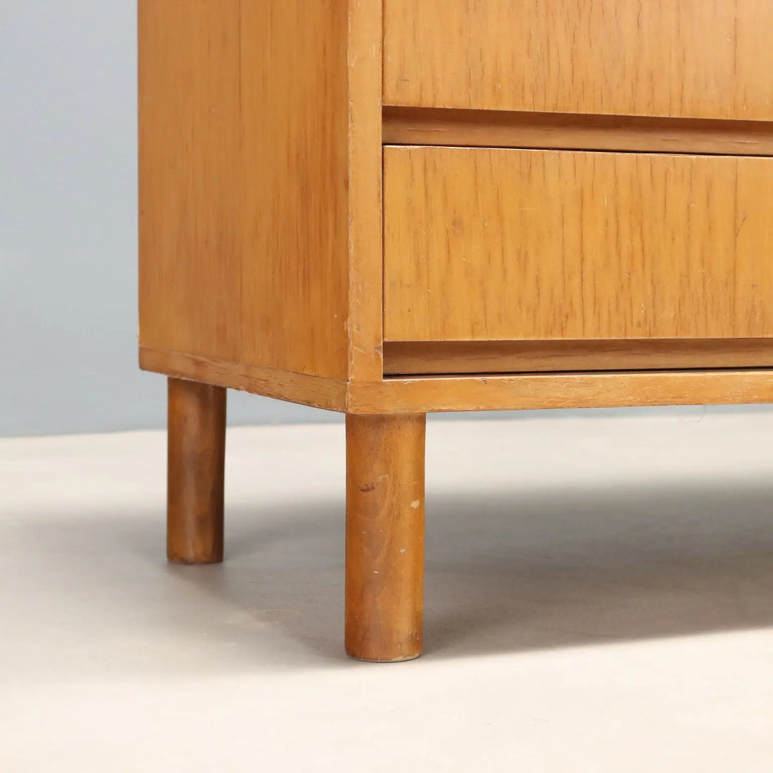Vintage Cabinet with Flap Door Maple Drawers Design 1960s