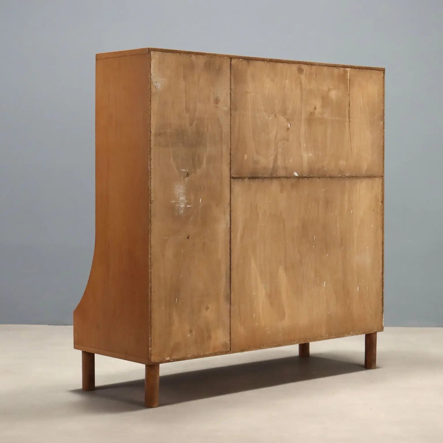 Vintage Cabinet with Flap Door Maple Drawers Design 1960s