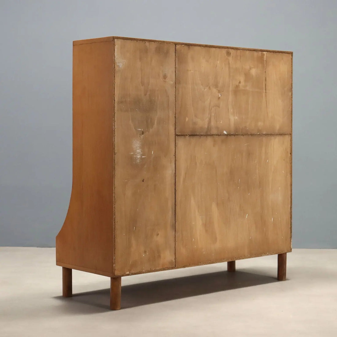 Vintage Cabinet with Flap Door Maple Drawers Design 1960s