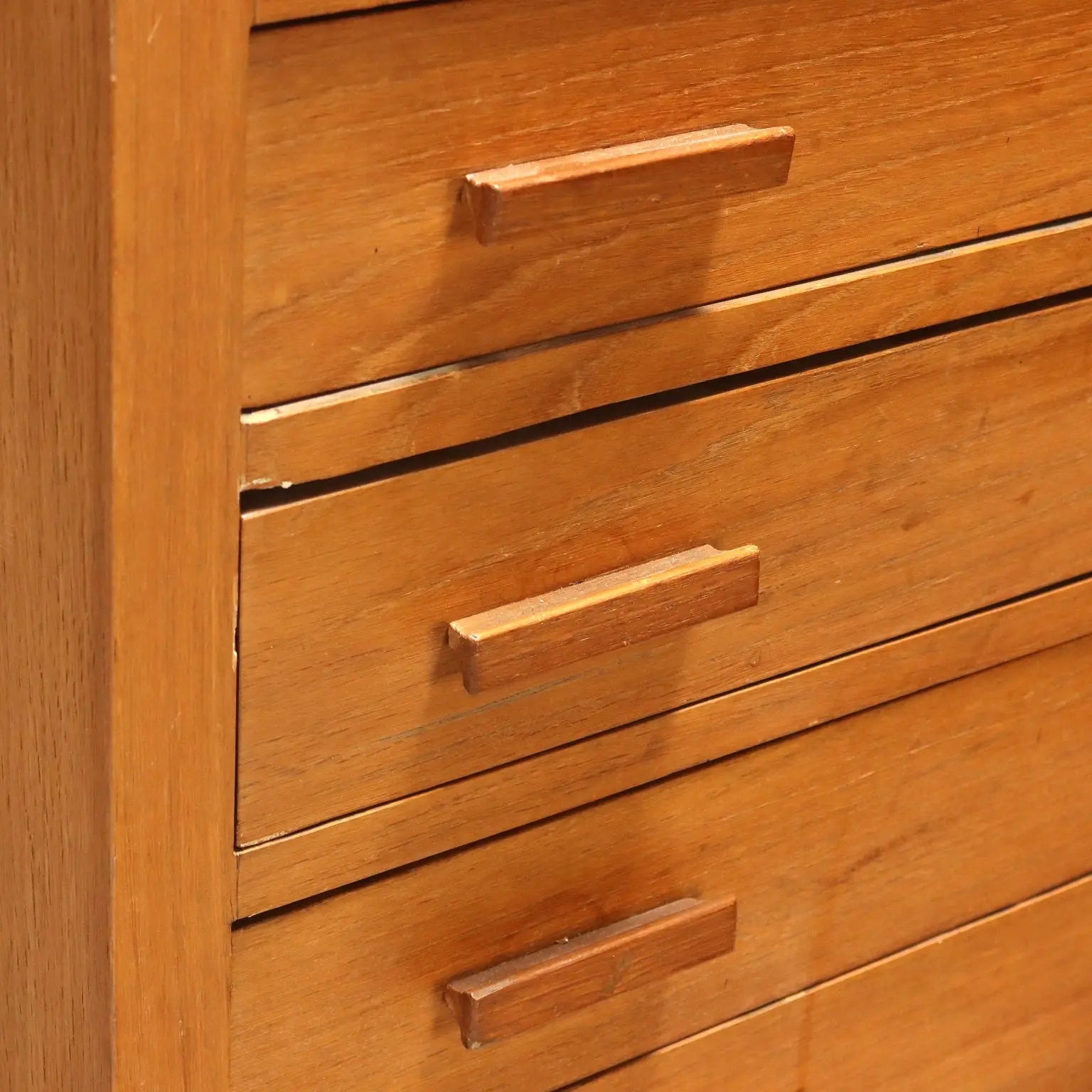 Vintage Wardrobe Oak with Drawers Design Italy 1960s