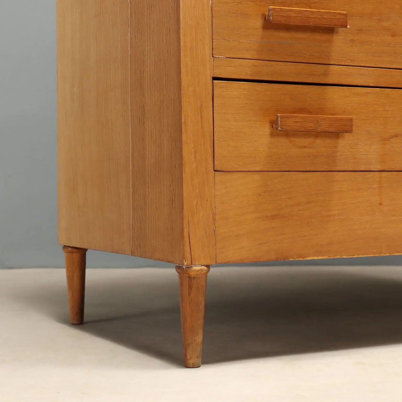 Vintage Wardrobe Oak with Drawers Design Italy 1960s