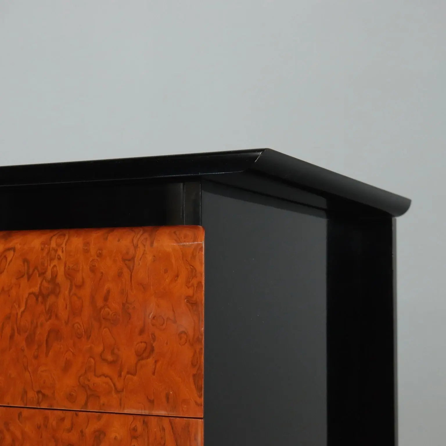 Vintage Cabinet Lacquered Wood Design Italy 1980s