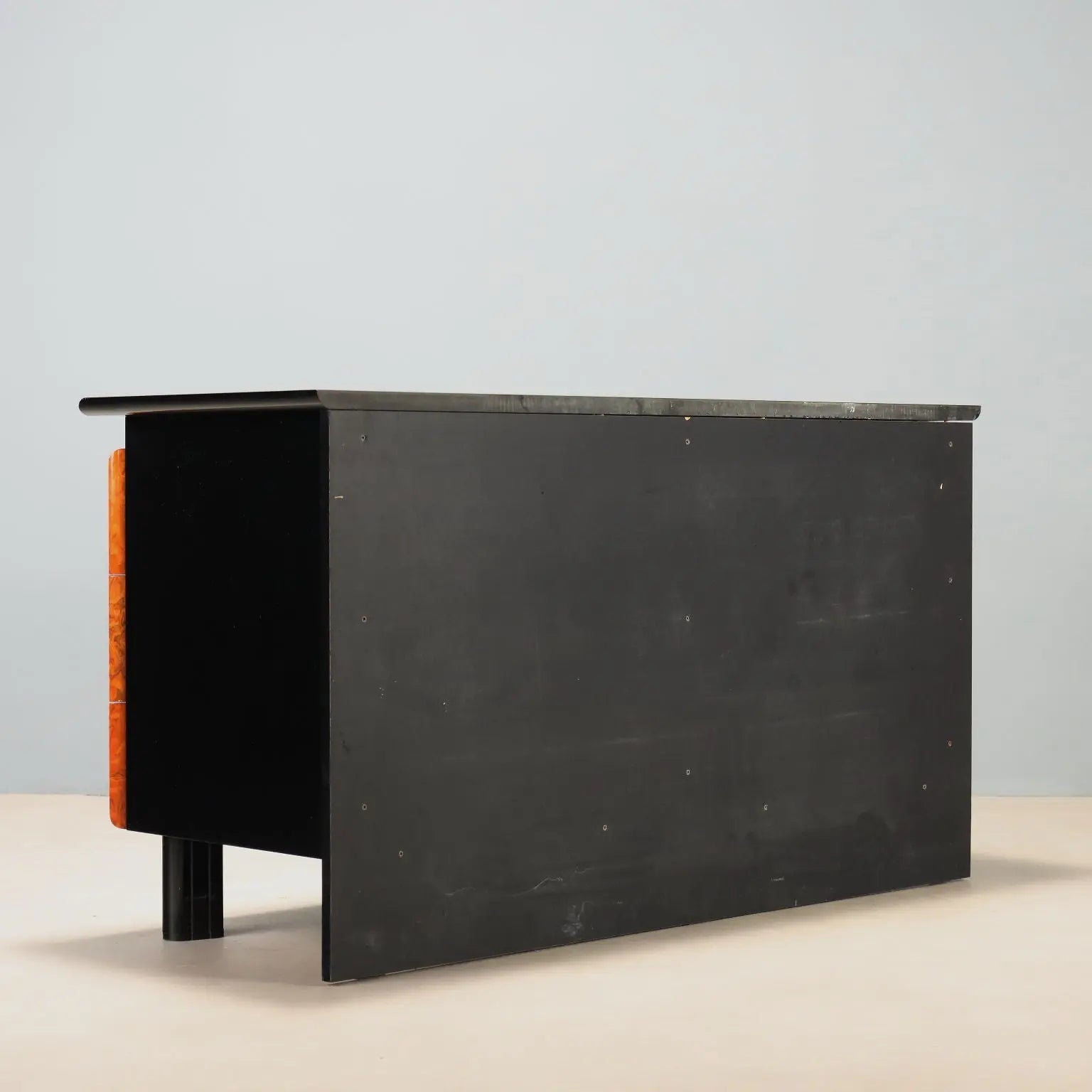 Vintage Cabinet Lacquered Wood Design Italy 1980s