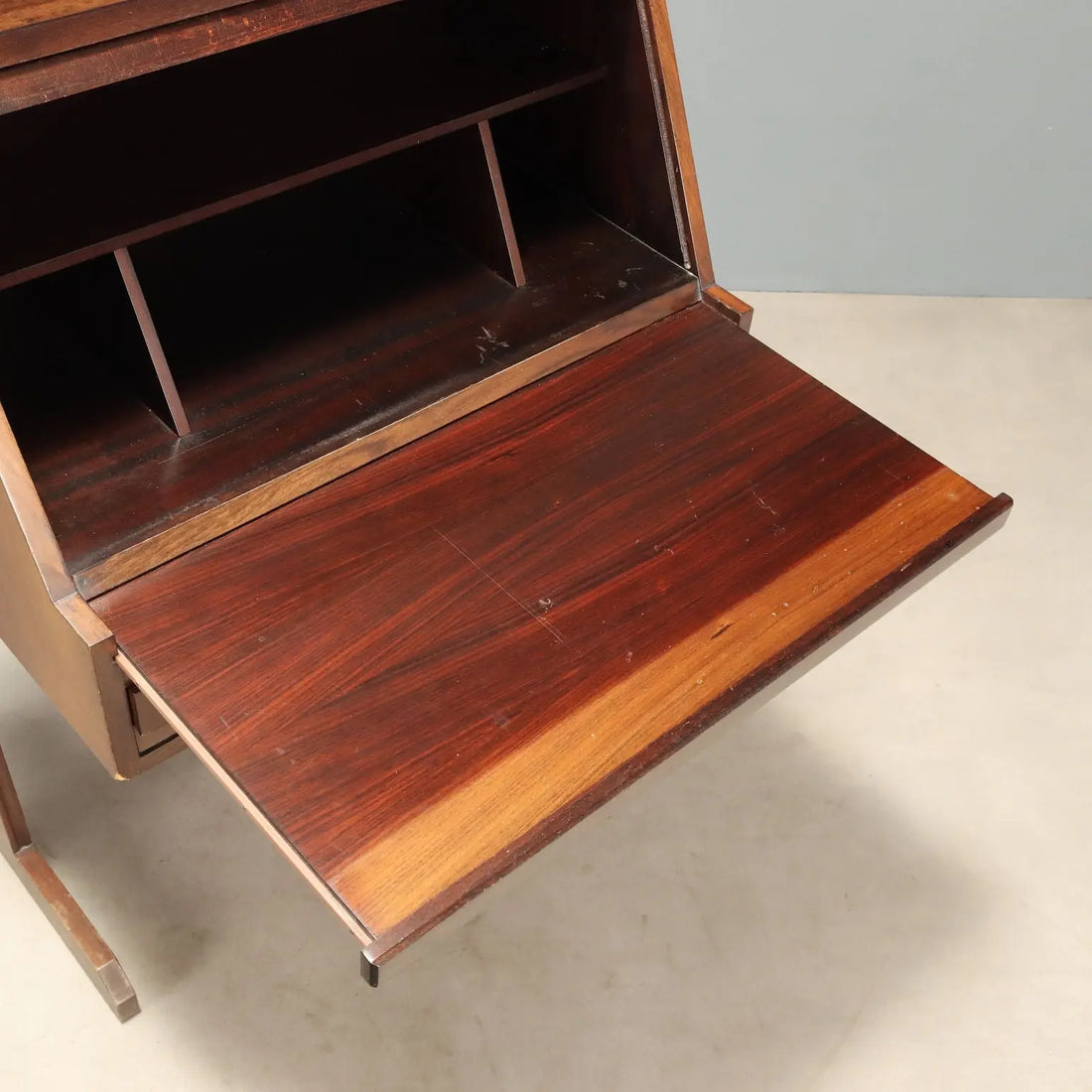 1960s Roll-Top Desk in Exotic Wood
