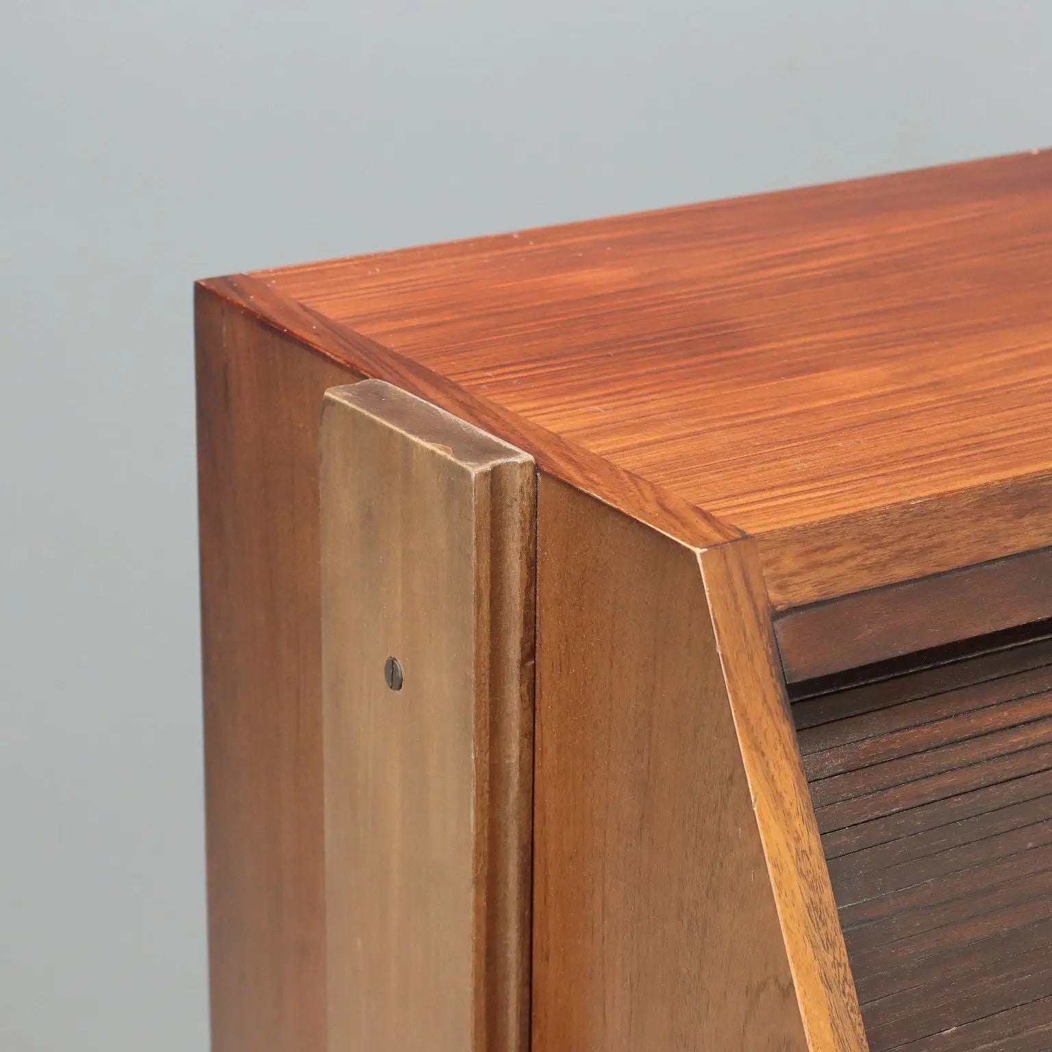 1960s Roll-Top Desk in Exotic Wood