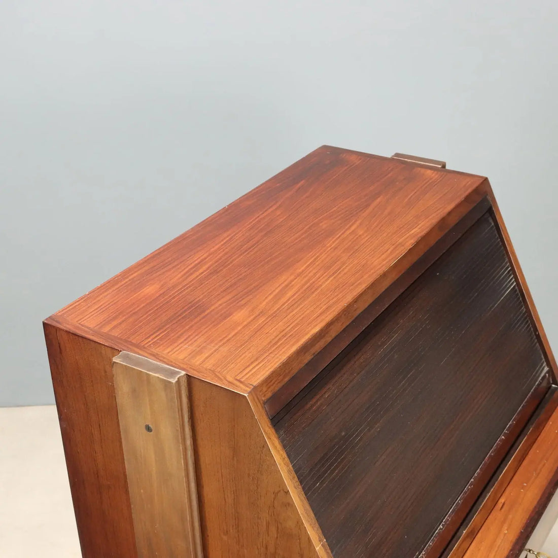 1960s Roll-Top Desk in Exotic Wood