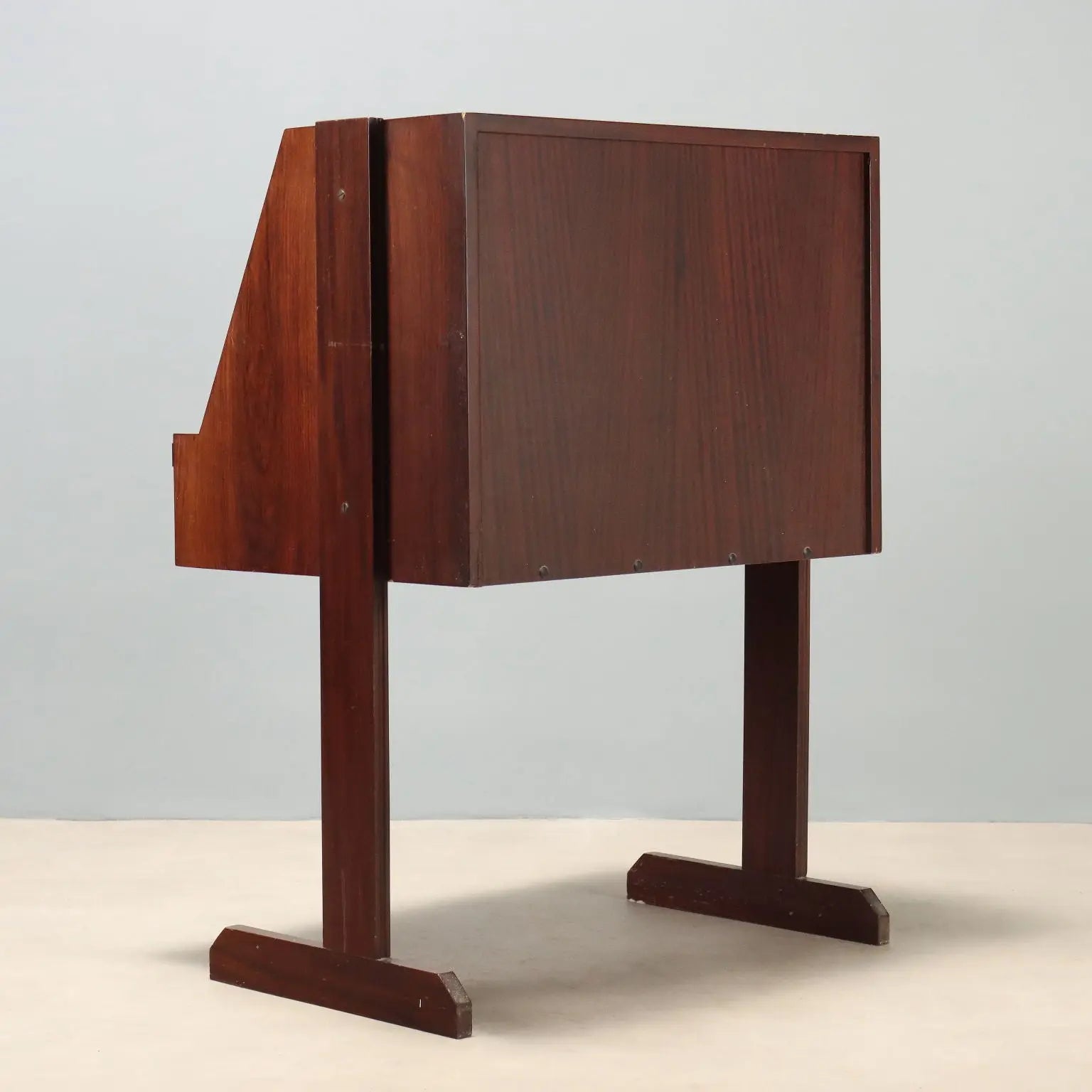 1960s Roll-Top Desk in Exotic Wood