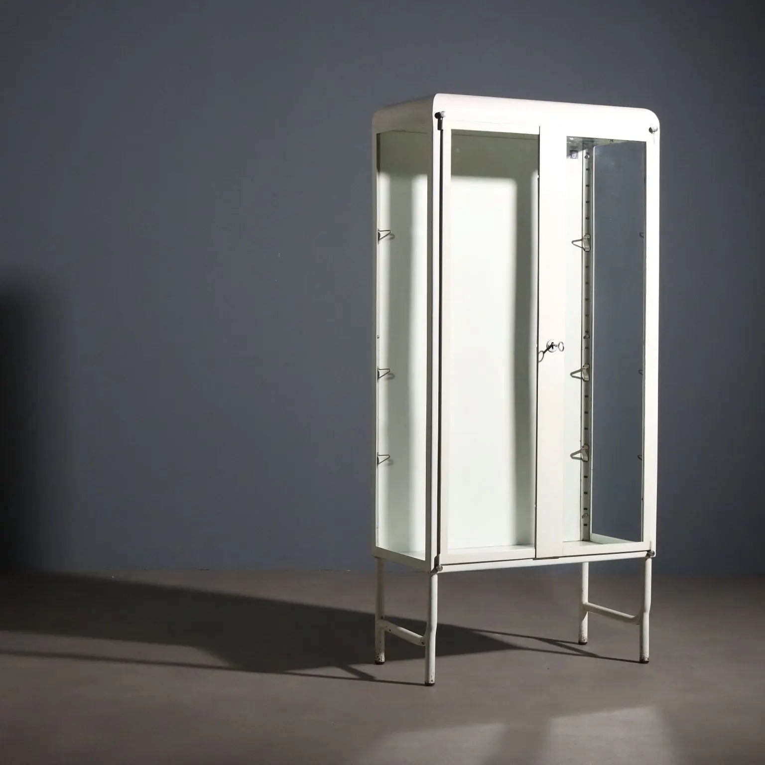 1960s Enameled Metal Industrial Cabinet