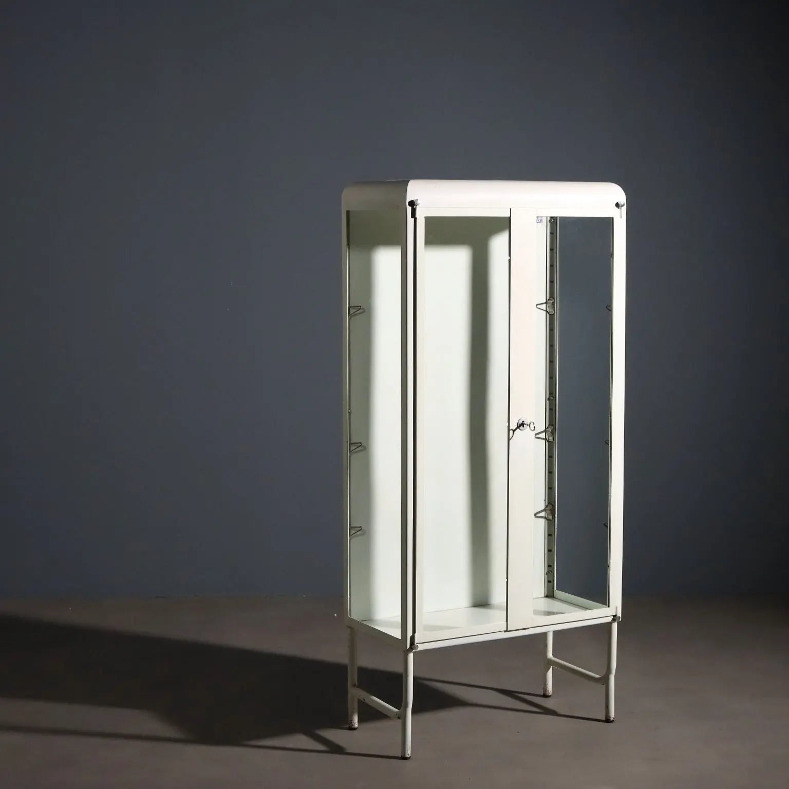 1960s Enameled Metal Industrial Cabinet
