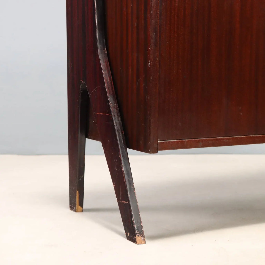 1960s Mahogany Bar Cabinet with Drop-Down Compartment